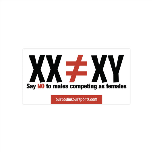 XX ≠ XY | White Bumper Sticker