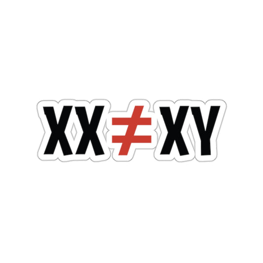 XX ≠ XY | Black & Red Sticker