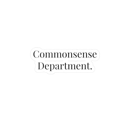 Commonsense Department | Sticker