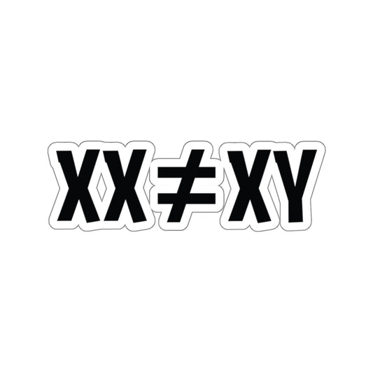 XX ≠ XY | Black Sticker