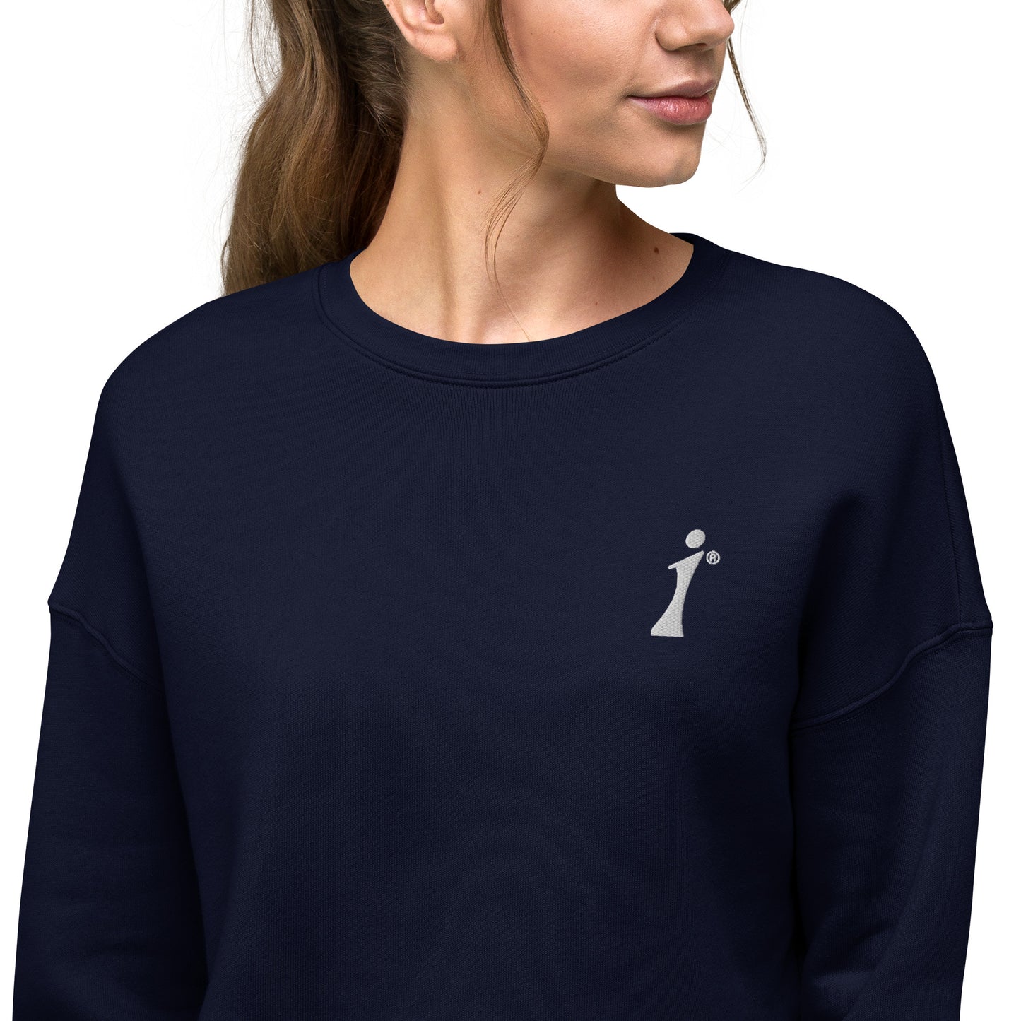 Embroidered “i” | Cropped Sweatshirt